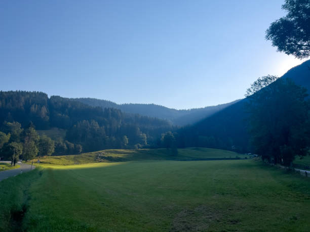 Gorgeous landscapes in the Karavanke Alps, near Plansarsko Jezero in Slovenia