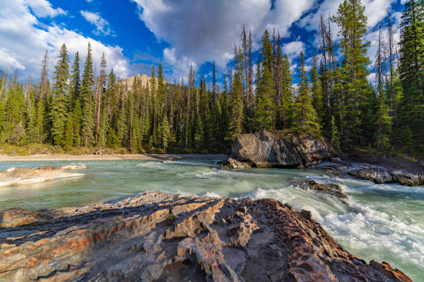 Natural Bridge Falls in Yoho National Park, British Columbia, Canada