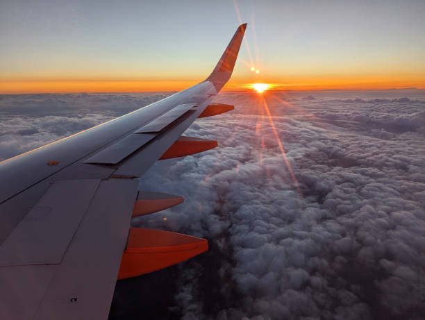 istock Sunset over France from Airliner 2181405339