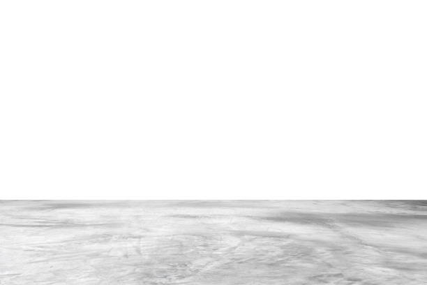 istock Empty gray concrete floor isolated on white background 2181413315