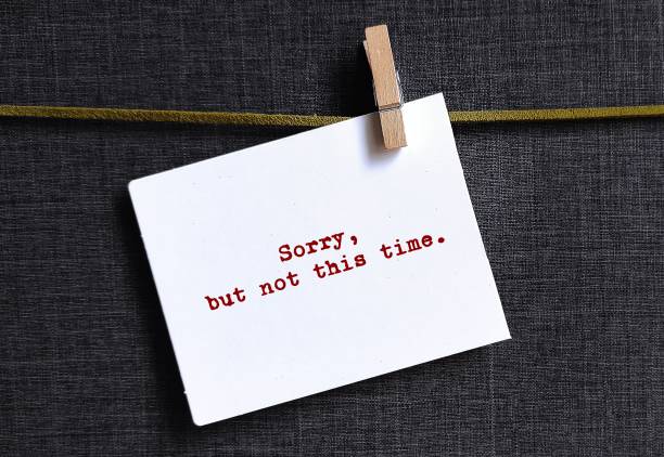 istock Card with text written - Sorry, but not this time - different ways to say no - Learn to say no politely without feeling guilty 2181422425