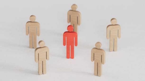 istock 3D illustration of Wooden doll.People models, business team concept, 3d rendering. Computer digital drawing.3D rendering on white background. 2181424355