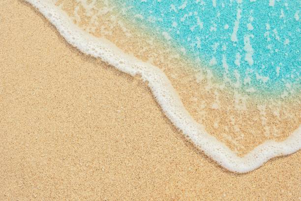 istock beautifully sand beach, closeup, top view 2181424724