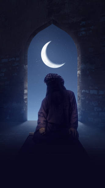 istock Religious old Muslim man praying (salat) in the mosque 2181427389