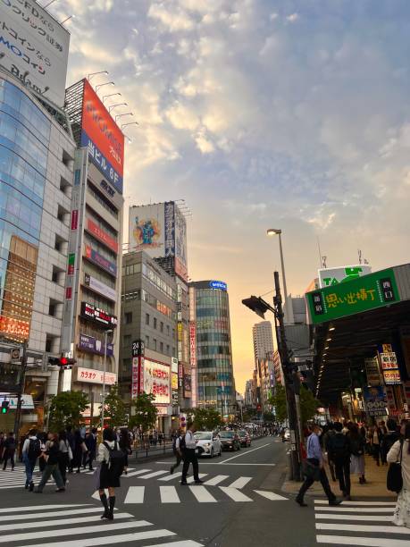 istock Rush hour Sunset in Tokyo, Japan 2181441604