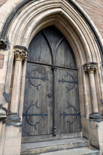 Inverness, Scotland, UK - August 4, 2024: This image shows an exterior architectural view of the Inverness Cathedral, a Scottish Episcopal and Anglican cathedral church.
