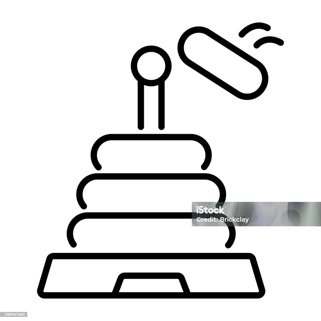 Toy Stack Animated Stacking Toy Stock Illustration - Download Image Now - Stacking, Vector ...