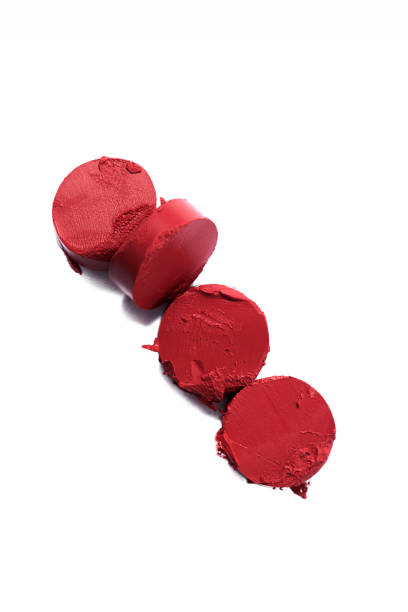 istock Red color lipstick cut on white paper 2181450137