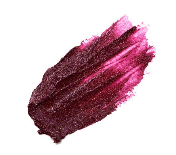 istock Purple color lipstick stroke on white paper 2181450557