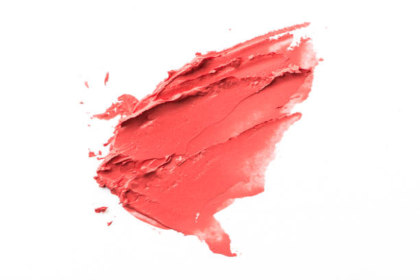 istock Pink color lipstick stroke on background 2181450558