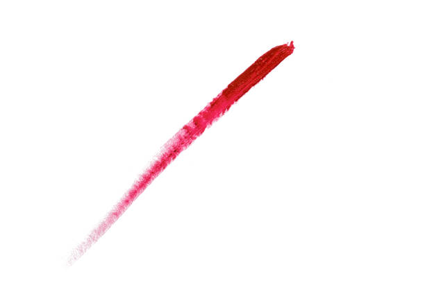 istock Red color lipgloss brush stroke on background 2181451351