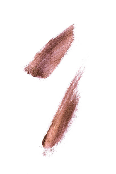 istock Brown color eyeshadow with glitter stroke on background 2181451382