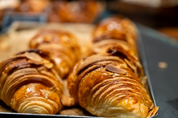 istock fresh croissants placed in baking sheet 2181451858