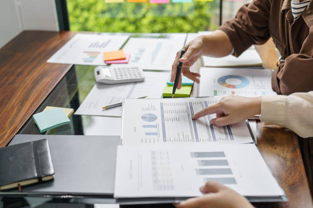 istock Business People brainstorming Meeting Design Ideas use post it notes to share idea professional investor start up project business brainstorming planning in office 2181454065