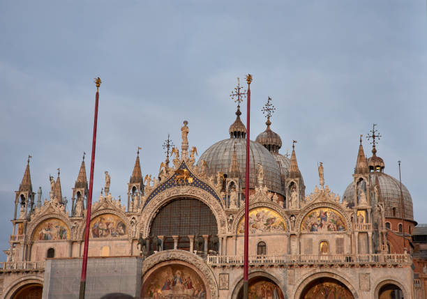 the iconic St. Mark's Basilica in Venice, Italy. This Byzantine masterpiece, with its ornate golden mosaics, intricate sculptures, and five domes, is a must-see for any visitor to the city.