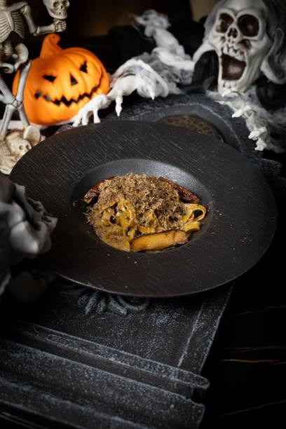 istock Halloween-themed pasta dish with truffles. 2181458356