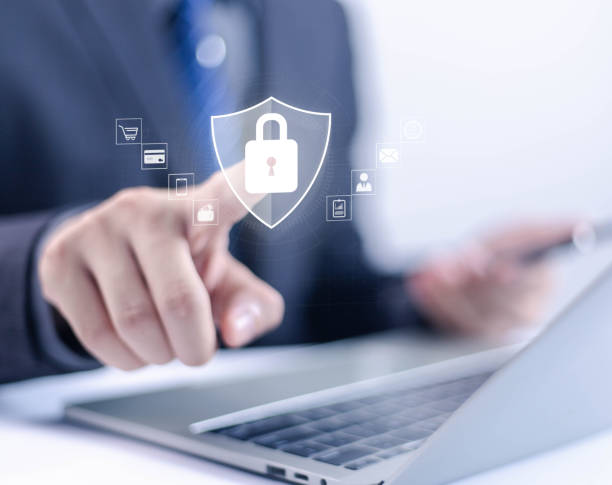 istock Businessman padlock screen Cyber ​​security concept Security and encryption User privacy Network security technology Data connection Internet 2181459269