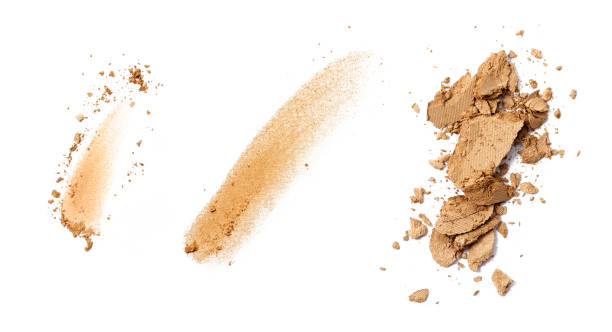 istock Light Brown color eyeshadow cracked on background 2181459365