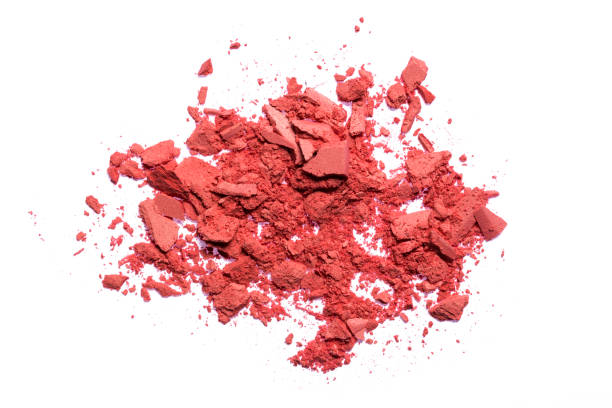 istock Pink color Face make up powder cracked on background 2181459376