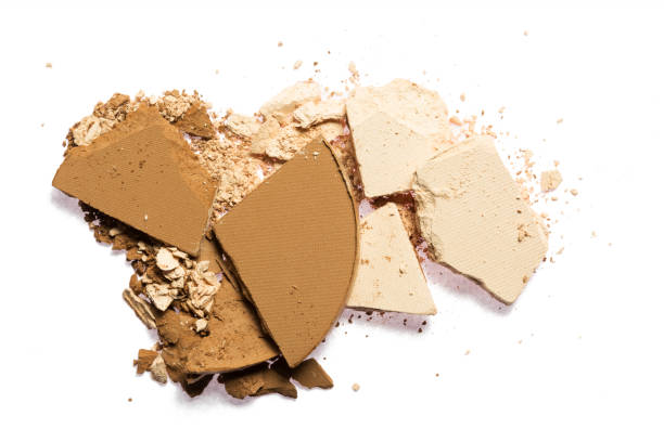 istock Face make up powder cracked on background 2181459465