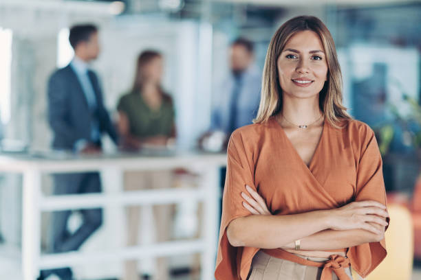 istock Focus on a young confident businesswoman 2181461173