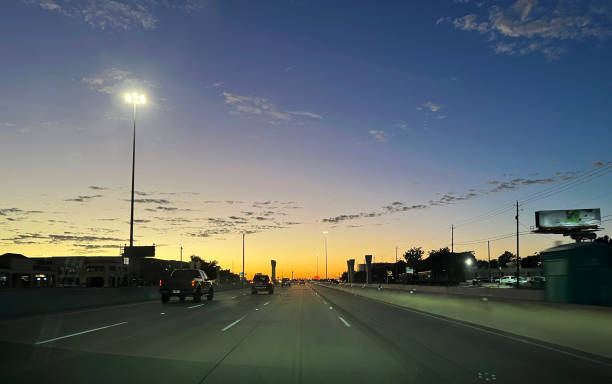 istock Travelling on Austin highway at sunset 2181463188