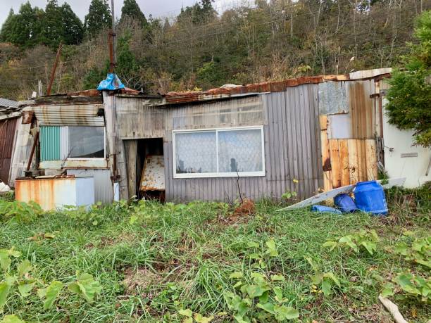 istock An old house damaged by wind and snow 2181466230