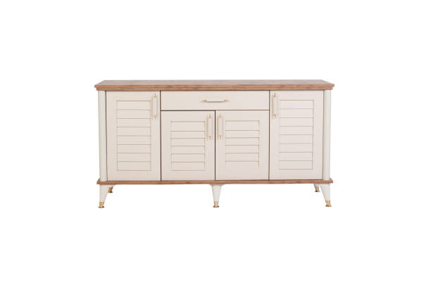 istock Elegant Wooden Sideboard with Shutter Doors and Drawer - Modern Storage Cabinet for Living Room or Dining Room 2181468367
