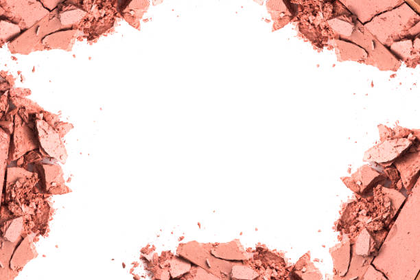 istock Cracked cosmetic powder around border with empty space 2181472001