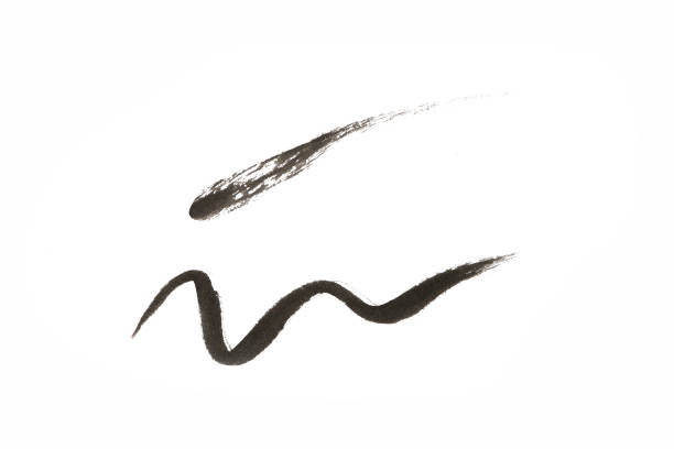 istock Black color Eye liner strokes on background 2181472564