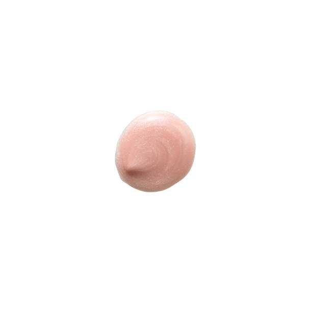 istock Pink color lipgloss drop in round shape isolated on background 2181473321