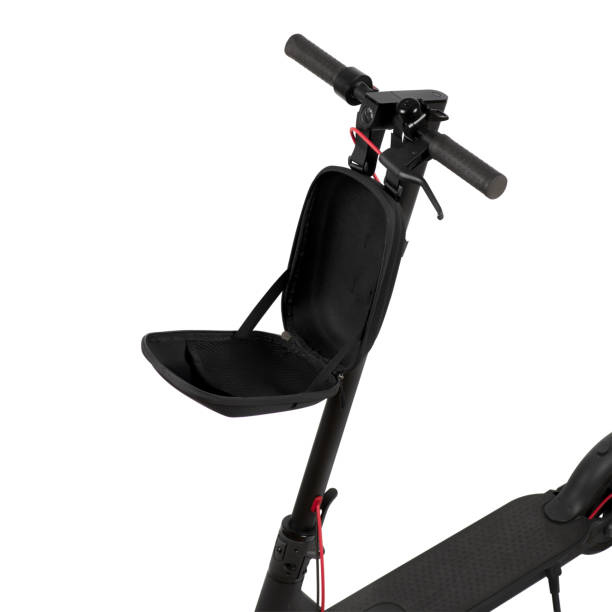 istock Modern Black Electric Scooter with Folding Design, Urban Mobility Transportation Device with Battery Powered Motor and LED Display for Adults 2181473926