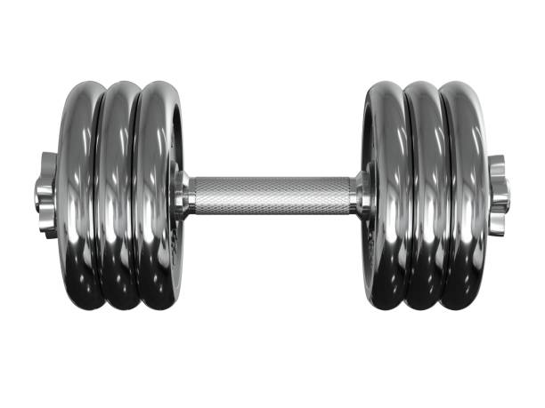 3D rendering of Dumbbell Weights at Home, Empty, Gym, Health, Sport, Fitness,Healthy Lifestyle.
