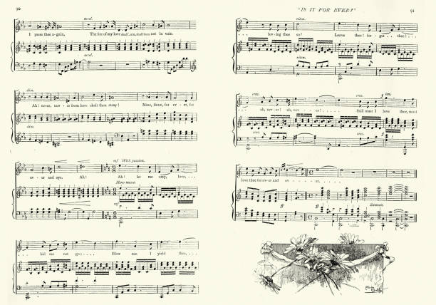 istock Victorian music sheet, the song, Is It for ever ?, 1890s 19th Century, part 3 2181479125