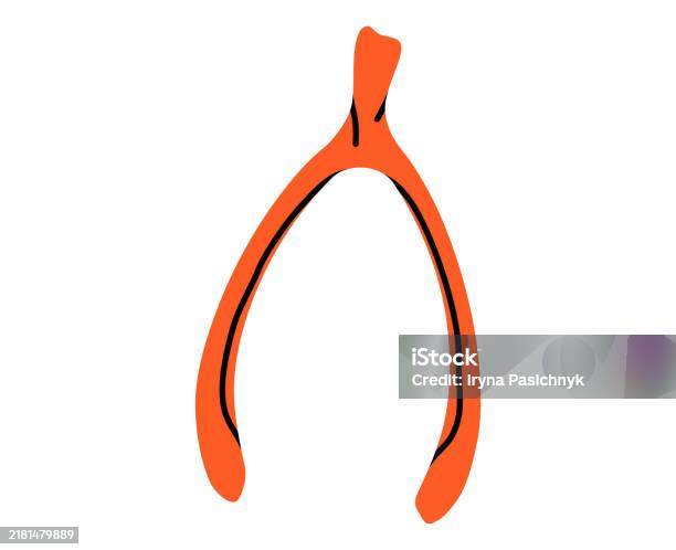 Wishbone Vector Wishbone Flat Illustration Stock Illustration - Download Image Now ...