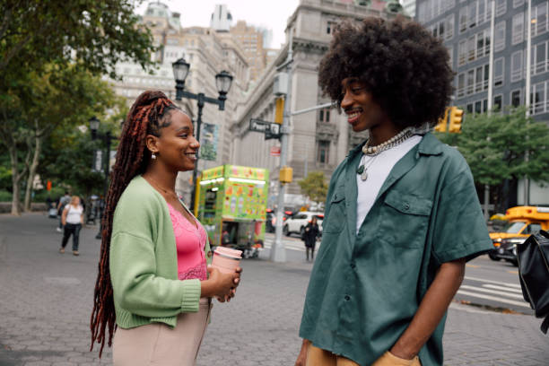 istock Two friends in New York City 2181480413