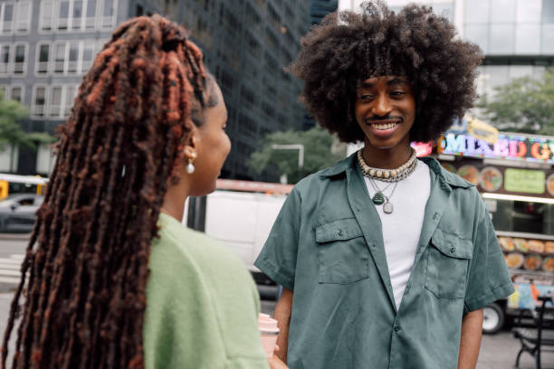 istock Two friends in New York City 2181480450