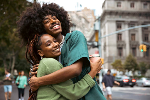 istock Two friends in New York City 2181480628