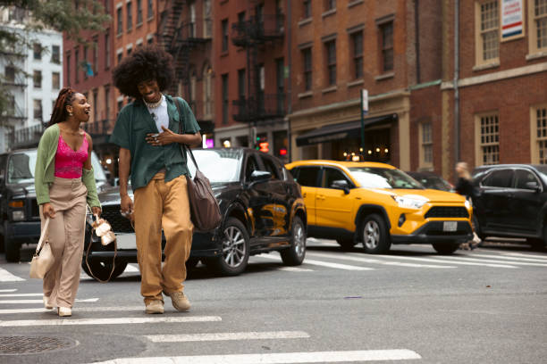 istock Two friends in New York City 2181482068