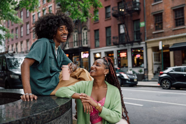 Two friends in New York City