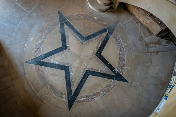 Real marble floor tile in perspective, abstract texture pattern of natural material
