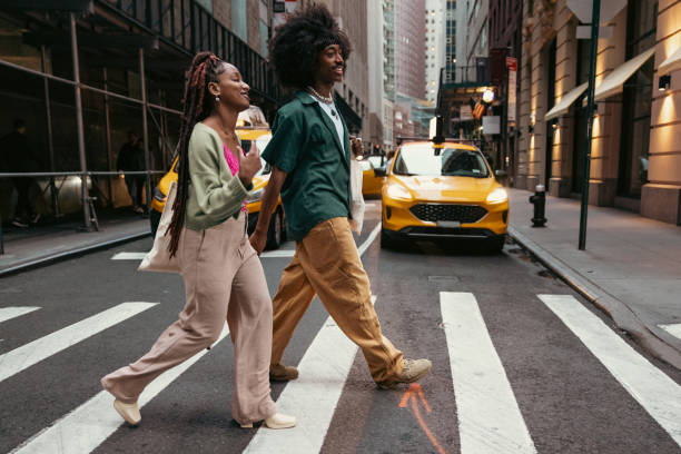 istock Two friends in New York City 2181483440