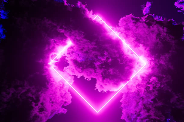 istock A purple cloud with a neon light in the middle 2181486913