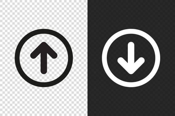 Upload icon Download vector icon install symbol up arrow stock illustrations