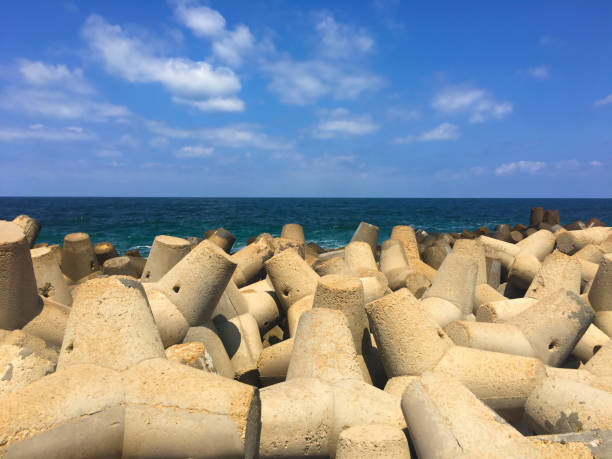 istock Sea and Modular concrete block ripraps or rock armours 2181490190