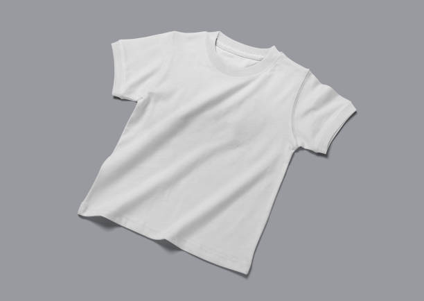 istock Child Unisex Plain Basic T Shirts Girls  Boys  Cotton on white 2181495019