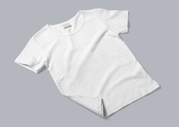 istock Child Unisex Plain Basic T Shirts Girls  Boys  Cotton on white 2181495075