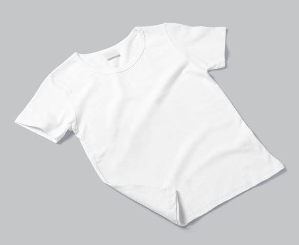 istock Child Unisex Plain Basic T Shirts Girls  Boys  Cotton on white 2181495077