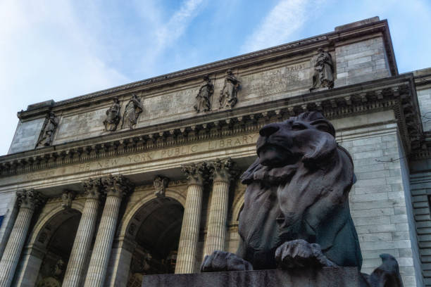 istock Lion Statue, New York Public Library, Main Branch, NYC 2181505779