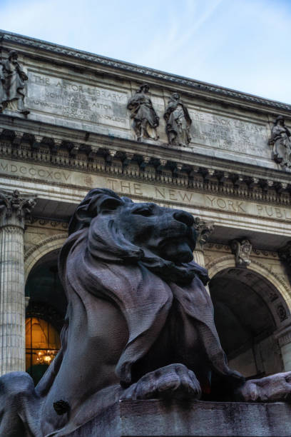 istock Lion Statue, New York Public Library, Main Branch, NYC 2181505815